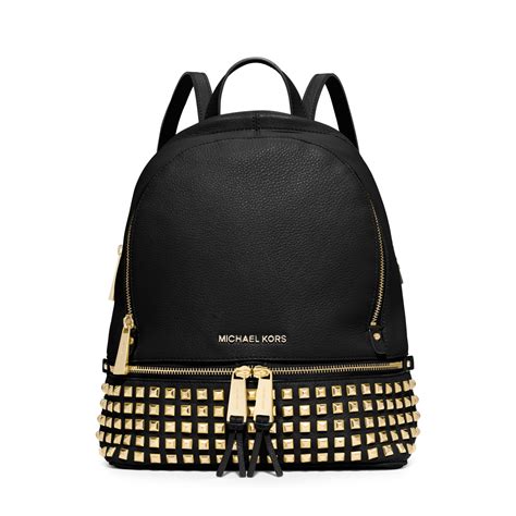 michael kors black studded backpack|michael kors men's backpack.